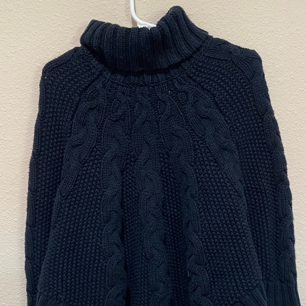 Carter’s black, knit, turtleneck, poncho style, sweater dress, Girls size 5t